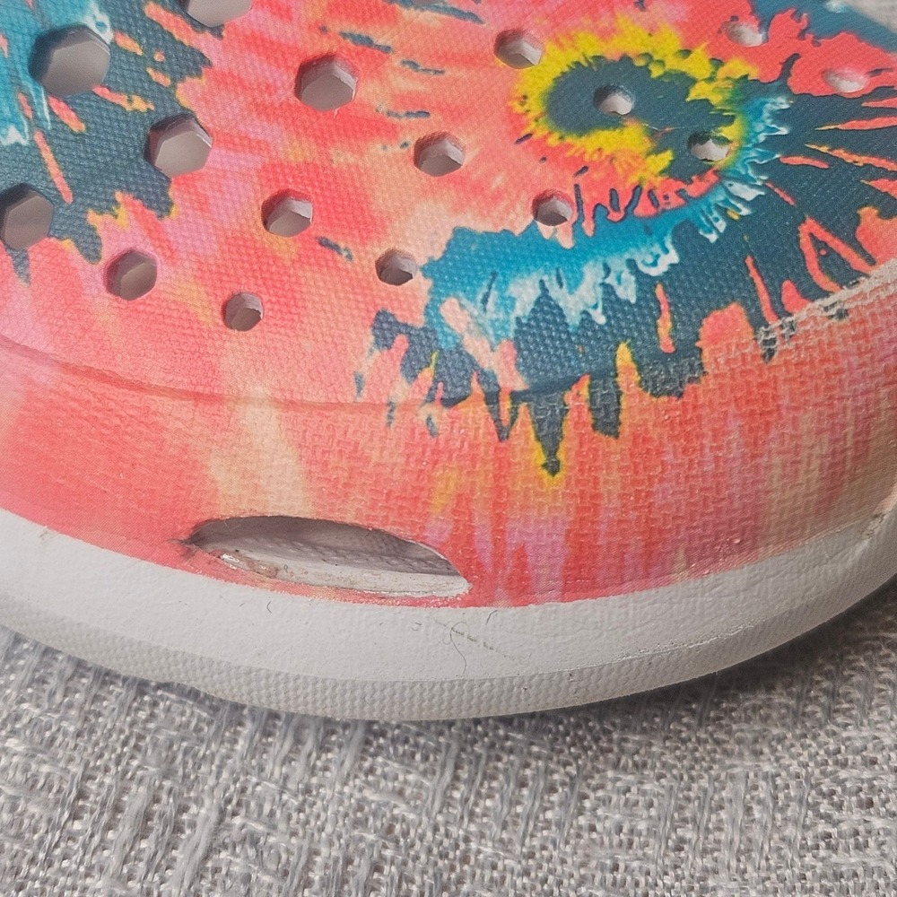 Joybees Everyday Clogs Tie Dye Floral Pink Blue White Kids Size 1 - 2 - Picture 10 of 11